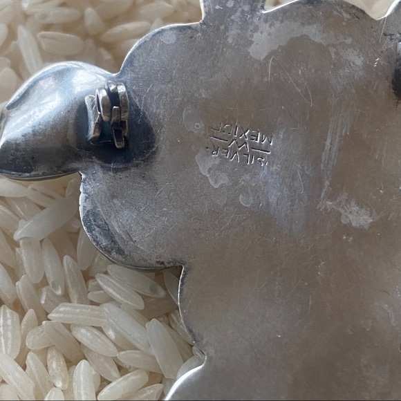 Vintage Silver Grape Cluster Brooch W Mexico 1950’s - Picture 4 of 5